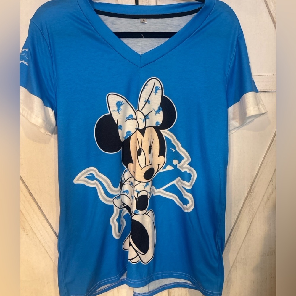 Disney Women's Blue Minnie Mouse Short Sleeve Tee bin 1043